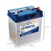 Varta Blue Dynamic A14 İnce Kutup 12 V 40 Ah 330 A(En) Akü - 2