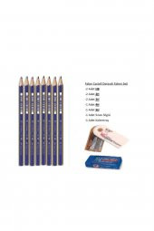 Faber Castell Resim Kalemi Faber Dereceli Kalem Seti Karakalem Seti 5h 4h 3h 2h Hb 8li Set - 1