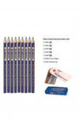 Faber Castell Resim Kalemi Faber Dereceli Kalem Seti Karakalem Seti 6h 5h 4h 3h 2h 8lü Set - 1