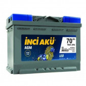 İnci Agm Leo 12 V 70 Ah 760 A(EN)  Start-Stop Akü - 1