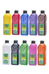 Parmak Boyası 500 Gr 10 Adet Çocuklar İçin Yıkanabilir Parrmak Boya Okul Hobi Kreş Etkinlik - 1