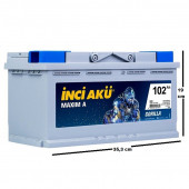 İnci Maxim A Gorilla 12 V 102 Ah 930 CCA Akü - 2