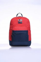 Gap Çok Gözlü Unisex Okul Günlük Sırt Çantası Kırmızı-Lacivert 03398 thumbnail 1