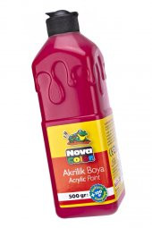Akrilik Boya 500 gr 4 Renk 1 Paket Su Bazlı Akrilik Boyası Hobi Sanatsal Boya Tuval Ahşap Metal Ağaç Taş Beton - 4