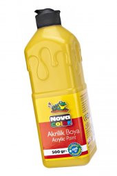 Akrilik Boya 500 gr 4 Renk 1 Paket Su Bazlı Akrilik Boyası Hobi Sanatsal Boya Tuval Ahşap Metal Ağaç Taş Beton - 6