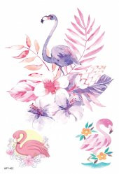 Flamingo Geçici Dövme,Geçici Tattoo ,Vücut Dövme,Kol Bilek Dövme,Boyun Dövme,Sırt Dövme - 2