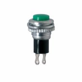 "179" 10 mm Işıksız Metal Push Buton - Yeşil - 1