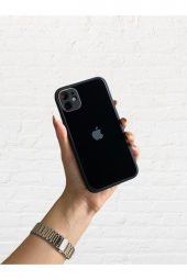 Apple Iphone 11 Uyumlu Iphone 12 Görünümlü - Siyah - Kamera Korumalı Cam Darbe Emici Telefon Kılıfı - 1