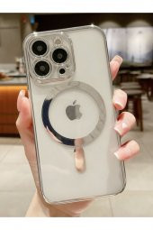 Iphone 14 Pro Magsafe Kablosuz Şarj Uyumlu Renkli Şeffaf Kılıf - 1