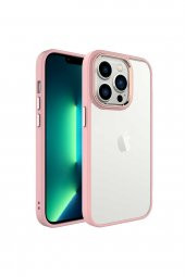 Apple Iphone 14 Pro Max Uyumlu Kılıf Zore Krom Kapak-pembe Açık - 1