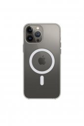 Iphone 13 Pro Kılıf Magsafe Özellikli Şeffaf Kılıf Darbe Emici Sert Silikon Uyumlu 13pro - 4