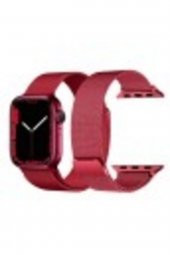 Apple Watch Uyumlu Çelik Hasır Kordon Kadın Erkek 45m - 2
