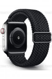 Watch 42 / 44 / 45 Mm Uyumlu Tek Parça Örgü Solo Loop Kayış Renkli Esnek Suya Dayanıklı Hasır - 1