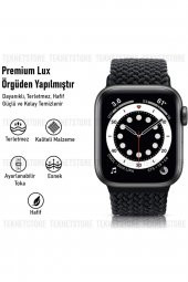 Watch 42 / 44 / 45 Mm Uyumlu Tek Parça Örgü Solo Loop Kayış Renkli Esnek Suya Dayanıklı Hasır - 3