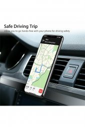Mıknatıslı Izgara Araç Içi Telefon Siyah - 2