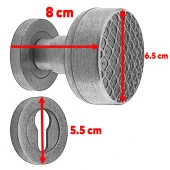Linda Dış Kapı Tokmağı Topuzu Kolu Metal Tokmak Siyah Kapı Kolu Yale Sağa Sola Uygun 1 Takım - 4