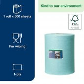 Tork Düşük Hav Nonwoven Temizlik Bezi Rulo Turkuaz 180 Metre (190494) - 3