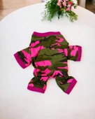 Pinky Camouflage Penye Tulum Köpek Tulumu Köpek Elbisesi - 8