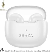 Shaza Air7 Gürültü Azaltma ENC 4 Mikrofonlu Bluetooth 5.3 TWS Kulaklık Beyaz - 4