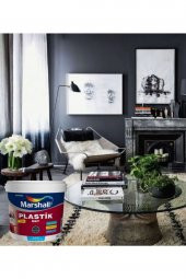 Marshall Plastik Mat Antrasit Gri Su Bazlı İç Cephe Duvar Boyası 2.5Lt - 3