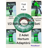 Kupa Bahçe HORTUMU 25 metre Fırat ve Sulama seti Tabancalı KUPA ( 4 parça ) - 1