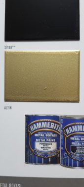 Marshall Altın  Hammerite Direkt Pas Üstü Pürüzsüz Metal Boya 0.75 lt - 2
