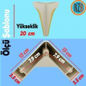 Mobilya Kanepe Çekyat Sehpa TV Ünitesi Baza Çekyat Koltuk Ayağı Krem Renk 20 cm Ayak thumbnail 3