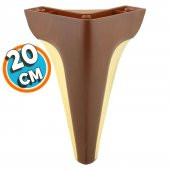 Mobilya Kanepe Çekyat Sehpa TV Ünitesi Baza Koltuk Ayağı Kahverengi Ceviz Renk 20 cm Ayak thumbnail 1