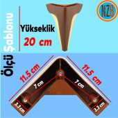 Mobilya Kanepe Çekyat Sehpa TV Ünitesi Baza Koltuk Ayağı Kahverengi Ceviz Renk 20 cm Ayak thumbnail 2