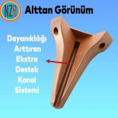 Mobilya Kanepe Çekyat Sehpa TV Ünitesi Baza Koltuk Ayağı Kahverengi Ceviz Renk 20 cm Ayak thumbnail 6