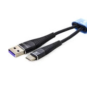 Shaza USB TYPE-C PD 5A 100 W Örgülü Hızlı Şarj ve Data Kablosu 1 Metre thumbnail 2