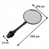 Bisiklet Aynası Scooter Aynası Bisiklet Scooter Dikiz Aynası Esnek Ayarlanabilir Bisiklet Aynası - 3