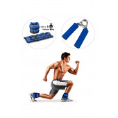 Spor Byfit 5 Kg x 2 Adet Mavi El veya Ayak Bileği Ağırlığı + El Yayı HEDİYELİ - 1