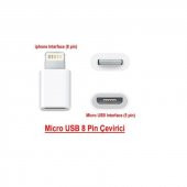 Micro Usb Apple iPhone Lightning Çevirici Dönüştürücü Adaptör - 4