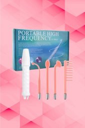 Yüksek Frekans Cihazı 4 Problu Yüz Cilt Bakım Gençleştirme Anti-aging Sivilce Kurutucu High Frequenc - 1