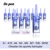 Dr pen Mavi Dermapen Iğnesi (12Pin - 10 Adet) - 2
