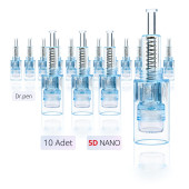 Dr pen Dermapen Iğnesi Dr. Pen X5 Uyumlu 5D Nano Pin 10 Adet - 1