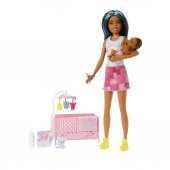 Barbie Bebek Bakıcısı Bebeği ve Aksesuarları Oyun Seti Seri: FHY97 - 1