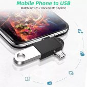 Micro Usb Type-c 3 In 1 Dönüştürücü Çevirici Adaptör Otg - 8