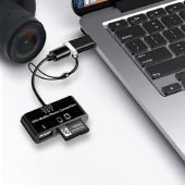 Type-C Micro Usb 3in1 Sd Micrsd Kart Okuyucu Otg Çevirici Kablosu - 2