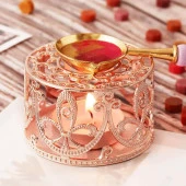 Mühür Mumu Retro Eritme  Fırını İçi Boş Gül Altın Çiçekli Dantel - 10