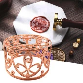 Mühür Mumu Retro Eritme  Fırını İçi Boş Gül Altın Çiçekli Dantel - 12