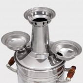 Sözenler Ks14 (6 Lt) Krom Kömürlü Semaver (Porselen Kulp) - 2
