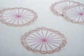 Finezza Mila Nakışlı  Krem Pembe Kokteyl Peçetesi 15x15 cm 4 Ad-1483 - 3