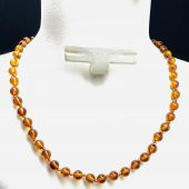 Orijinal Damla Kehribar Bebek Kolye 32-35cm (klipsli) - 1