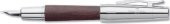 Faber-Castell E-Motion Krom/Ahşap Dolmakalem Koyu Kahverengi (B) - 1