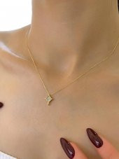 Minimal Kutup Güney Yıldızı Altın Kolye 14 Ayar thumbnail 1