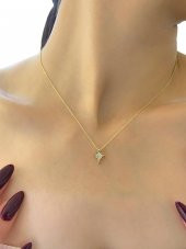 Minimal Kutup Güney Yıldızı Altın Kolye 14 Ayar thumbnail 3