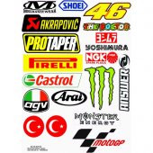MOTOSİKLET ETİKET STİCKER SETİ MODEL 1 A4 BOY - 1