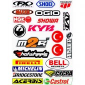 MOTOSİKLET ETİKET STİCKER SETİ MODEL 2 A4 BOY - 1